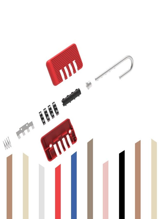 VALUEVIBES Luggage Locks, Travel Lock Safety 4 Digit Combination, Zinc Strong Number Locks, Digital Lock for Travel Suitcase, Backpack, Lockers, Case, Toolbox (Gray) - Image 4